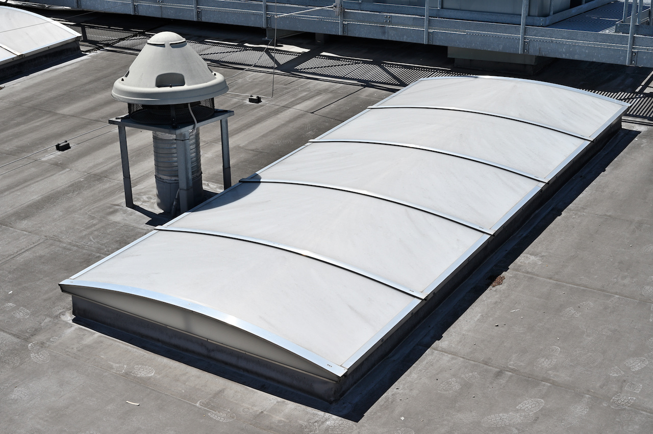 Roof skylight and suction motor.